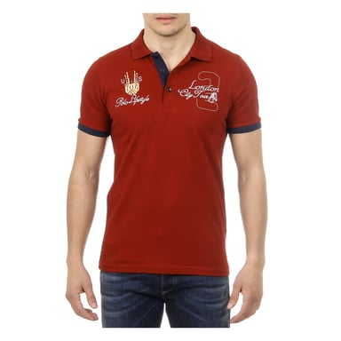 Ufford & Suffolk Polo Club Mens Polo Korte Mouwen US005 Bordeaux