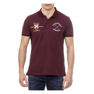 Ufford & Suffolk Polo Club Mens Polo Korte Mouwen US007 Bordeaux