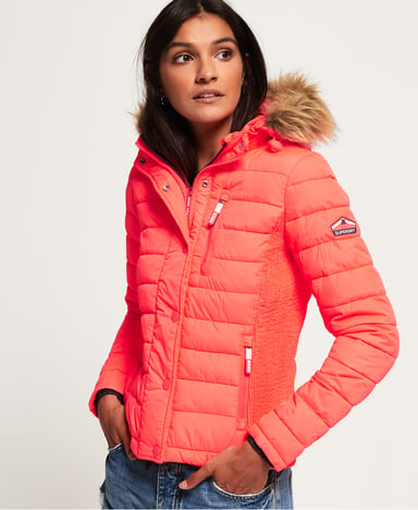 SUPERDRY Fuji Slim jas met dubbele rits en capuchon