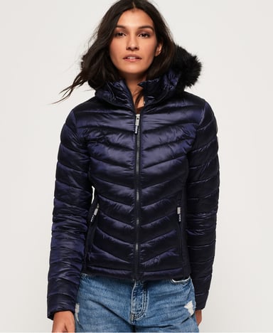 SUPERDRY Luxe Chevron Fuji jas met capuchon