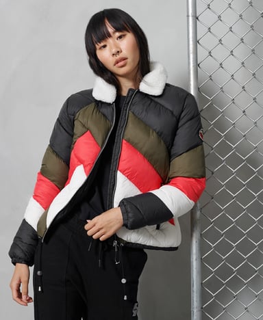 Superdry Gewatteerde jas met gesplitst ontwerp