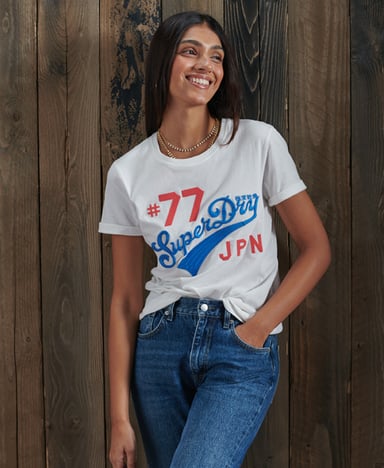 SUPERDRY Klassiek Re-Worked T-shirt met appliqué