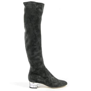 V 1969 Italia Womens High Boot 3123667 Groen Suède Fermo