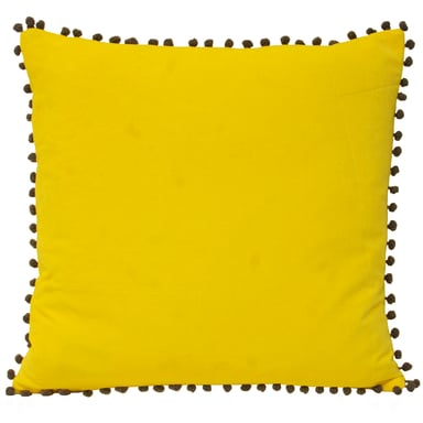 Velvet Pompom 45X45 Pcu Yel/Grey