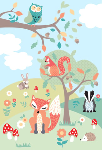 Woodland Wall Mural Multi