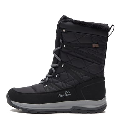 Peter Storm Women's Snowdrop Walking Boot with High Traction Rubber Sole & Ankle Support, Hiking & Trekking Footwear, Black