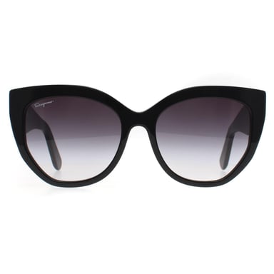 Salvatore Ferragamo Cat Eye Dames Zwart Grijs Gradiënt SF1061S