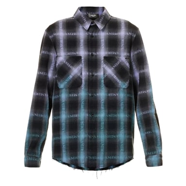 Amiri geruit paars shirt met lange mouwen