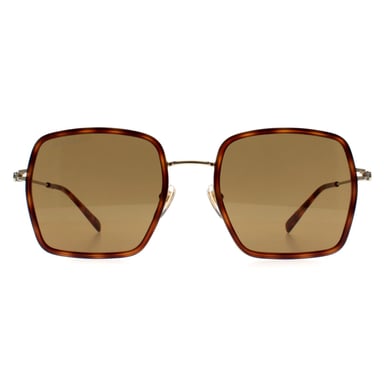 Gucci Vierkant Dames Havana Goud Bruin GG1848S