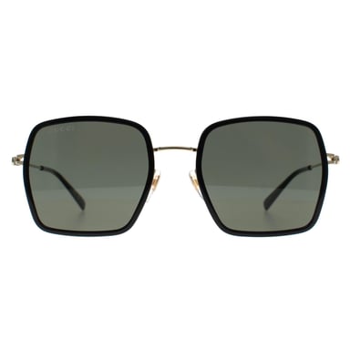 Gucci Vierkant Vrouwen Zwart Goud Grijs GG1848S