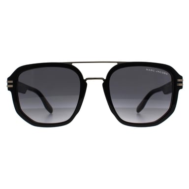 Marc Jacobs Aviator Heren Zwart Goud Donkergrijs Kleurverloop MARC 588/S