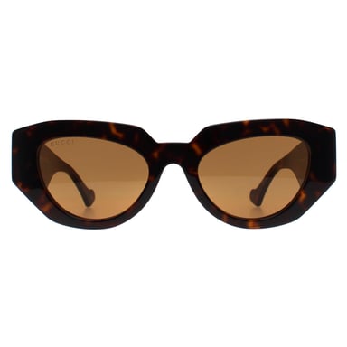 Gucci Cat Eye Dames Glimmend Donker Havana Bruin GG1421S