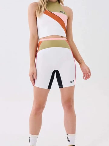 PE Nation Womens Air Time Bike Short in White