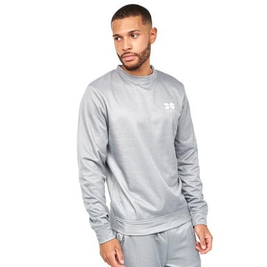 Crosshatch Heren Langtons Crew Neck Track Top (Houtskool)
