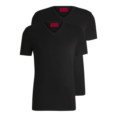 Men's Hugo Boss 2 Pack of V-Neck T-Shirts in Black