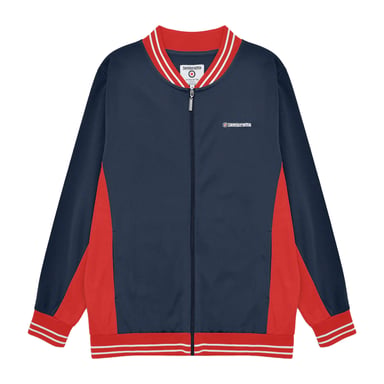 Lambretta Heren Vintage Track Jacket (Marine, Rood, Wit)