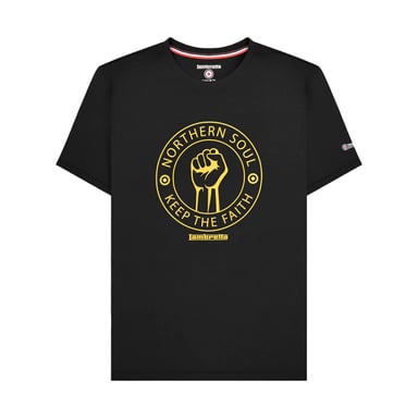 Lambretta Heren Northern Soul T-Shirt (Zwart/Goud)