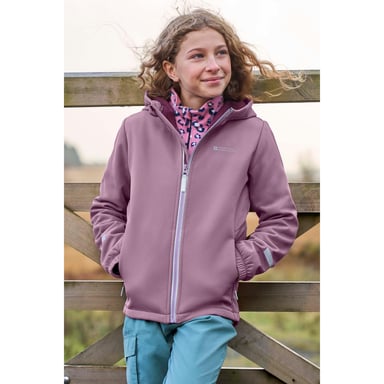 Mountain Warehouse Kinder/Kids Huxley Reflecterende Zachte Shell Jas (Donker paars)