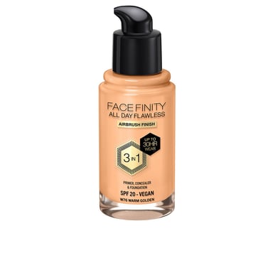 Facefinity All Day Flawless 3 In 1 Foundation #w76-warm Golden 30 ml