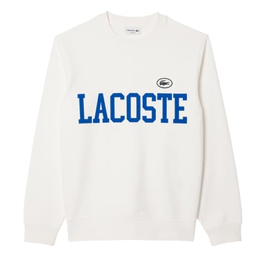 Lacoste Heren Fleece gevlokt sweatshirt (Crème)