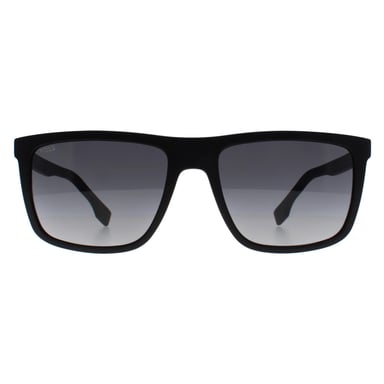 Hugo Boss Rechthoek Heren Mat Zwart Donkergrijs Kleurverloop BOSS 1699/S