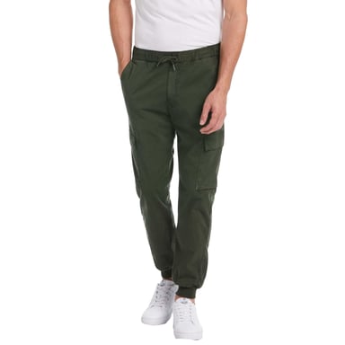 Original Penguin Heren Tapered Cargo Broek met Koord (Groen)