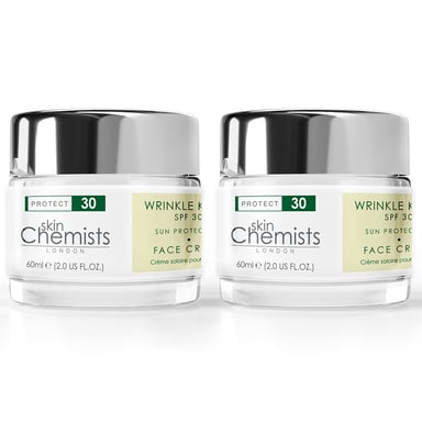 skinChemists Rimpel Doder Zonnebescherming Dagcrème SPF 30 60ml x 2 Duo Pack