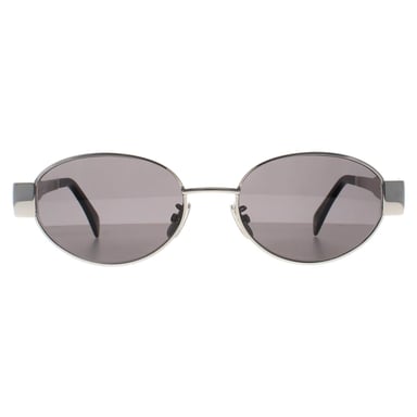 Celine Metal Triomphe CL40235U 16A glanzend palladium rookgrijs zonnebril