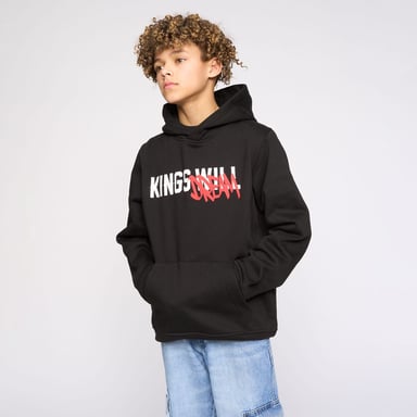 Boy's Kings Will Dream Juniors Tagged Hoodie in Black