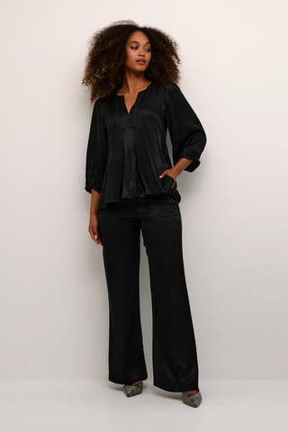 Blouse met korte mouwen A-shape Meteorite black