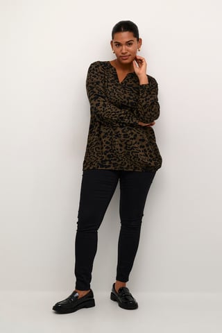 Blouse met lange mouwen Regular fit Major Brown_Black Leopard