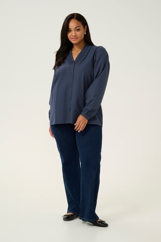 Blouse met lange mouwen Regular fit Midnight Marine