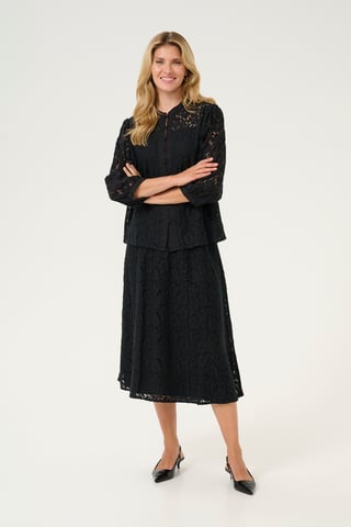 Blouse met korte mouwen Regular fit Pitch Black