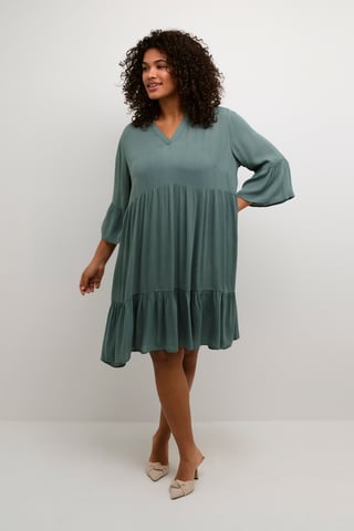 Jurk A-shape green