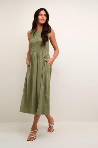 Jersey jurk A-shape Oil Green