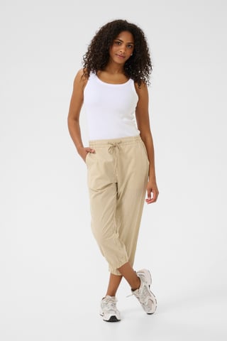 Pants Suiting Relaxed fit Chincilla / White stripe