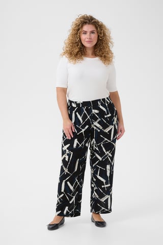 Casual broek Loose fit Black/Midnight Marine Graphic black blue