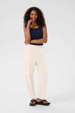 Casual broek Regular fit Light Sand Linen sand