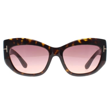 Tom Ford Brianna FT1065 52T donker havana bordeaux gradiÃ«nt zonnebril