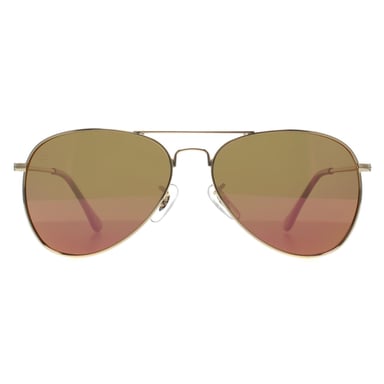 Prive Revaux Commando Mini champagne goud blauwe spiegel zonnebril