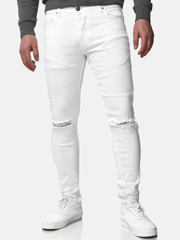 Tazzio heren skinny fit jeans met destroyed look