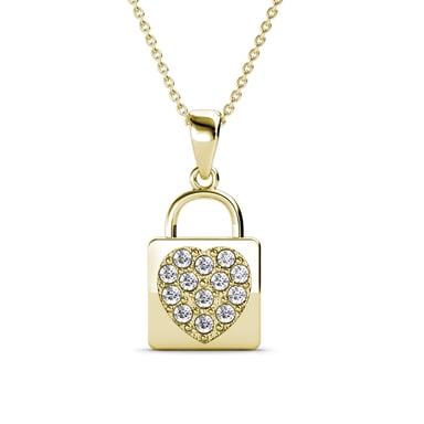 Lock Hart Hangers - Roségoud en Kristal