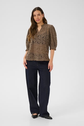 Blouse met korte mouwen CRKaspis A-shape khaki