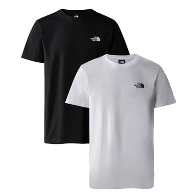 2-pack The North Face Simple Dome T-shirts voor Heren in Zwart/Wit