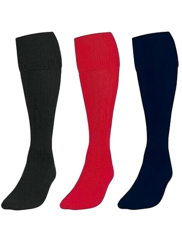 3-pack voetbalsokken voor kinderen - BLK/ROOD/NVY