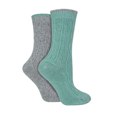 2-Pack Dames Kabelbrei Hakken & Teenkousen