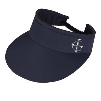 Island Green Dames/Dames Diamante Logo Golf Zonneklep (Marine)