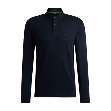 Boss Heren Pirol Poloshirt Met Lange Mouwen (Donkerblauw)