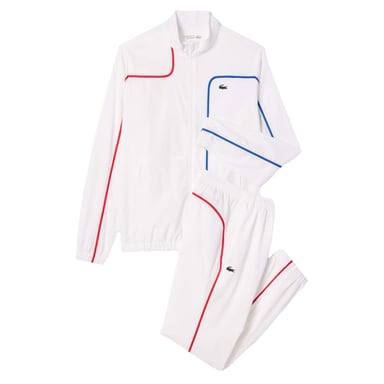 Lacoste Heren Kleurblok Tennis Trainingspak (Wit)