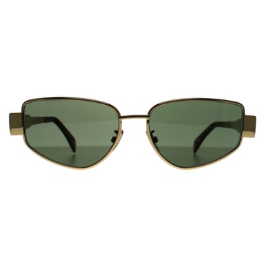 Celine Metal Triomphe CL40293U 30N glanzend endura goud groen zonnebril